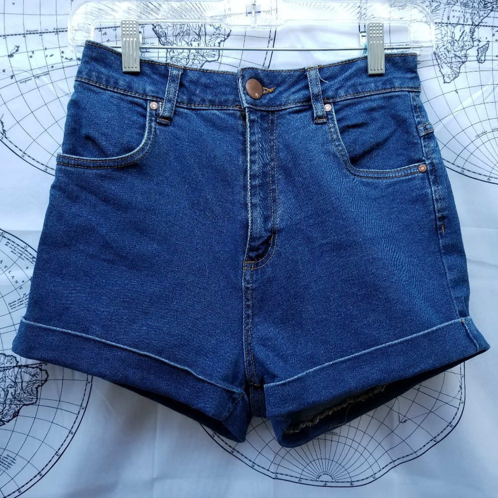 High Waisted Stretchy Jean Shorts